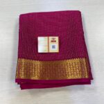 checked mysore crepe silk sarees online