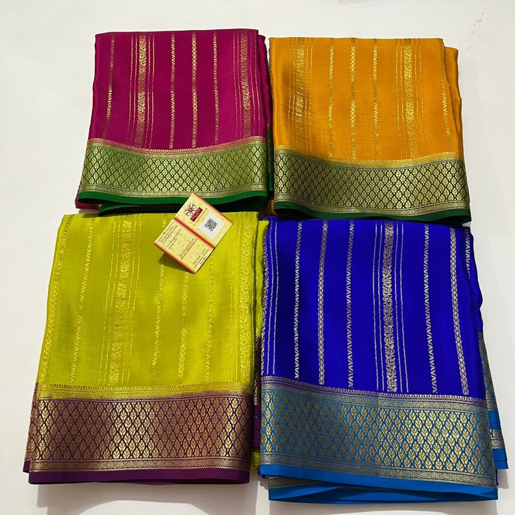 Pure Mysore Crepe Silks saree with price
