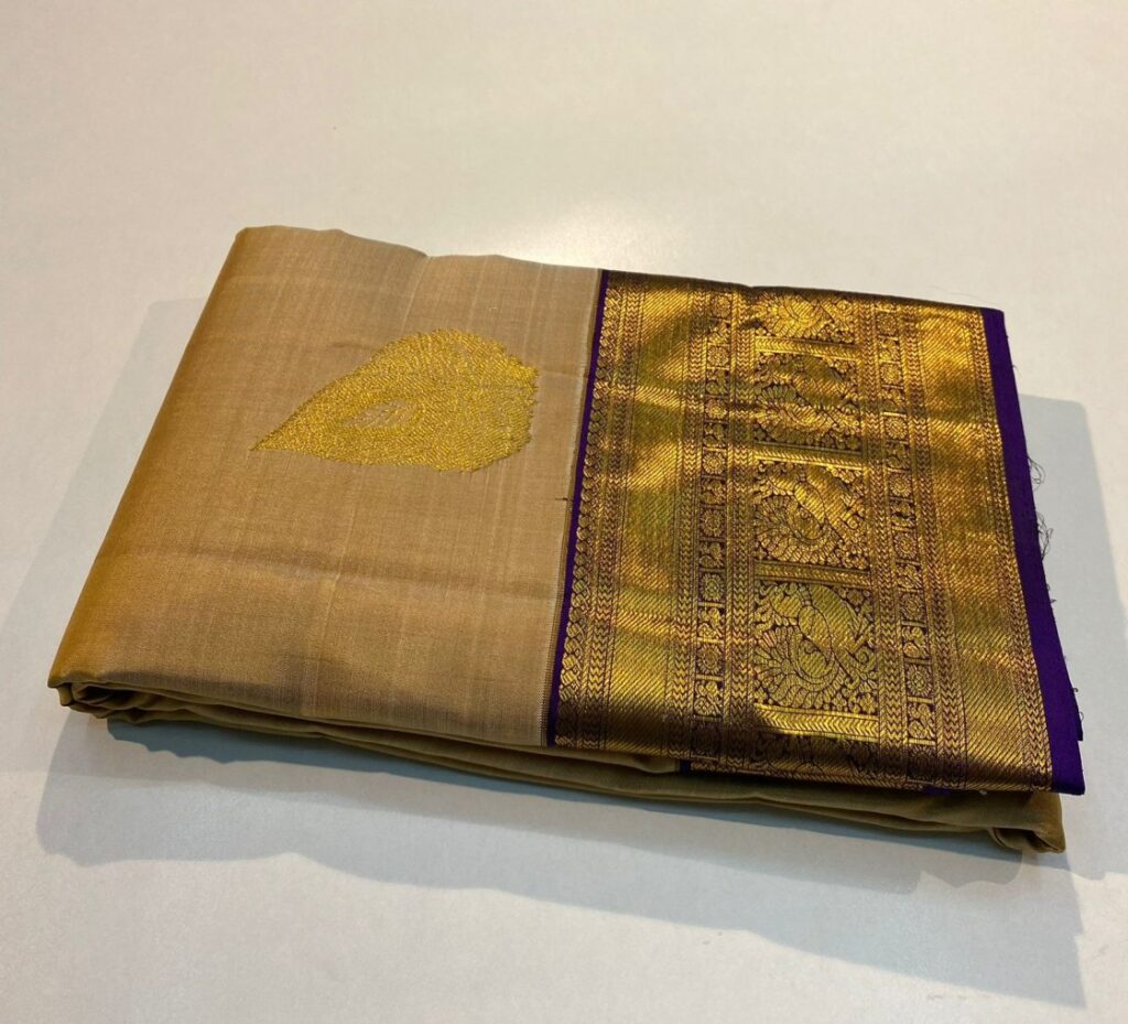 Kanchipuram Korvai handloom silk saree