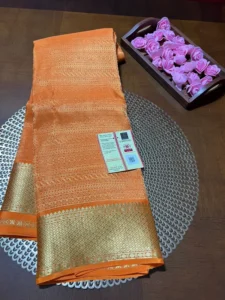 pure mysore silk saree with silkmark certified