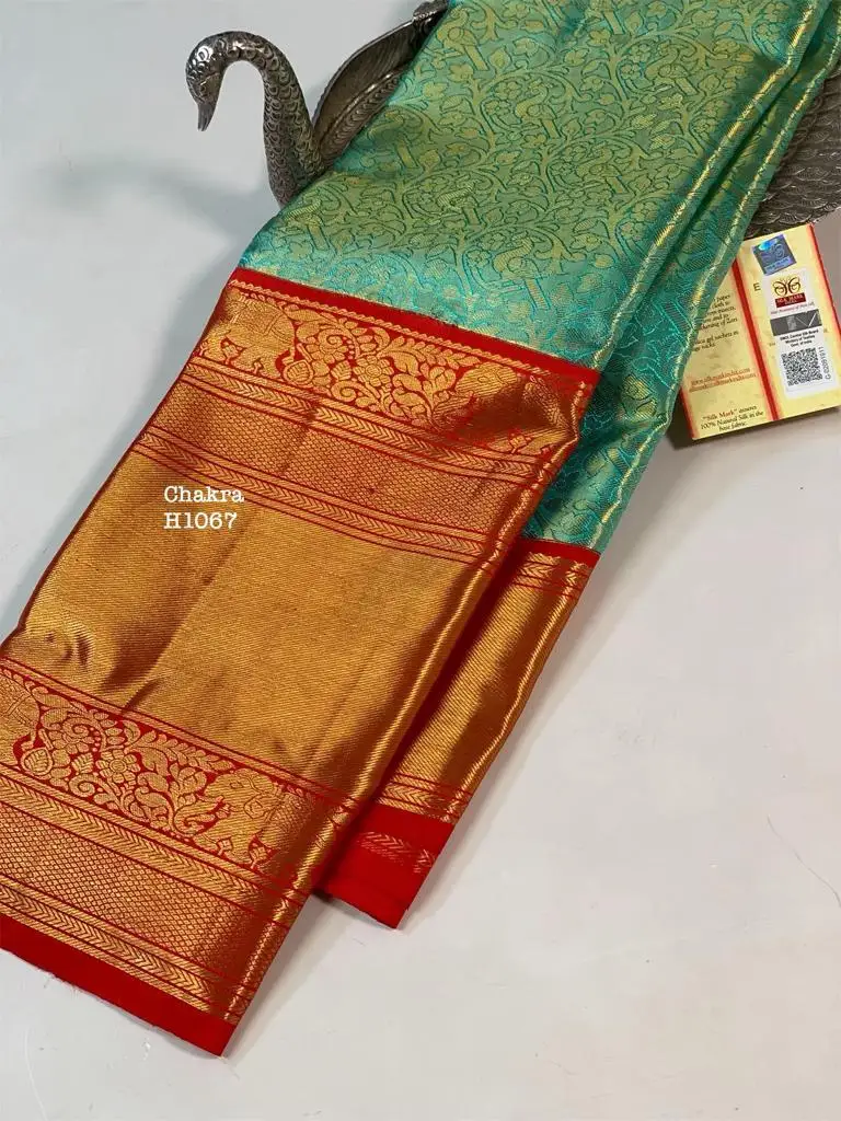 Pure kanjeevaram handloom silk saree 2022