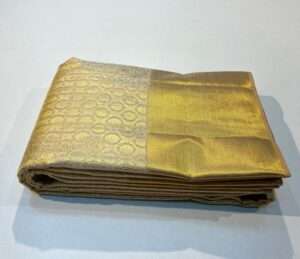 1 gram gold zari Kanchipuram Full Gold Tissue Silk Saree